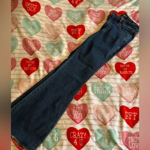 Judy blue flare jeans with raw hem
